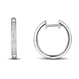 White Gold Diamond Hoop Earrings - S2012124