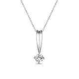 White Gold Diamond Solitaire Pendant - S2012177