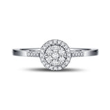 White Gold Diamond Cluster Halo Ring - S2012154