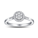 White Gold Diamond Cluster Halo Ring - S2012154