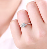 White Gold Diamond Cluster Halo Ring - S2012154