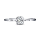 White Gold Diamond Cluster Halo Ring - S2012155