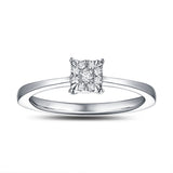White Gold Diamomd Cluster Pendant S2012158 and White Diamond Cluster Ring S2012159 and White Gold Diamond Cluster Earring S2012160