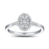 White Gold Diamond Cluster Ring - S2012161