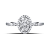 White Gold Diamond Cluster Ring - S2012161