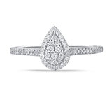White Gold Diamond Cluster Ring - S2012162