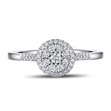 White Gold Diamond Cluster Ring - S2012163