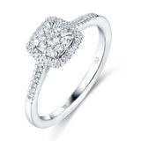 White Gold Diamond Cluster Ring - S2012164