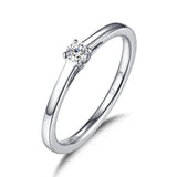 White Gold Diamond Solitaire Promise Ring - S2012169