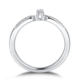 White Gold Diamond Solitaire Plus Promise Ring - S2012170