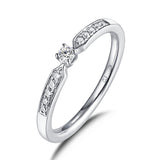 White Gold Diamond Solitaire Plus Promise Ring - S2012170