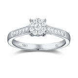 White Gold Diamond Cluster Promise Ring - S2012172