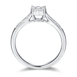 White Gold Diamond Cluster Promise Ring - S2012172