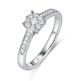 White Gold Diamond Cluster Promise Ring - S2012172