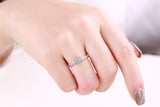 White Gold Diamond Cluster Promise Ring - S2012172