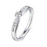White Gold Diamond Solitaire Plus Promise Ring - S2012173