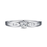 White Gold Diamond Solitaire Plus Promise Ring - S2012173