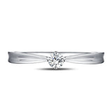 White Gold Diamond Solitaire Promise Ring - S2012176