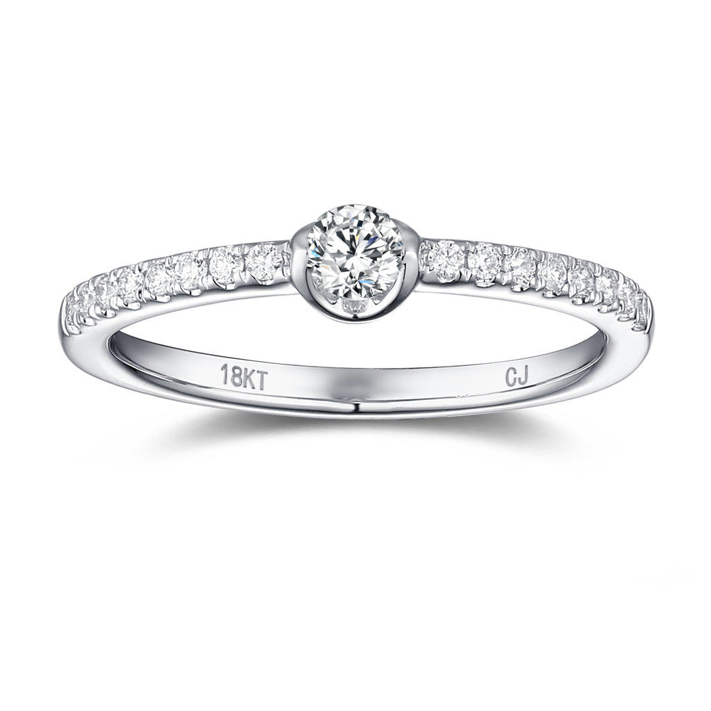 White Gold Diamond Promise Ring - S2012142