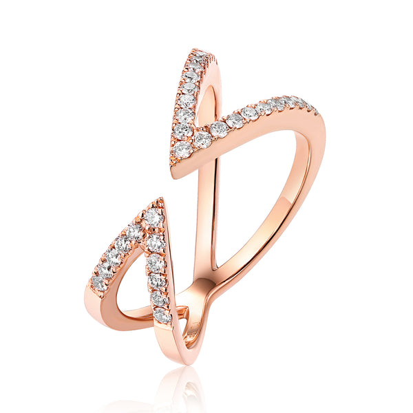 Rose Gold Diamond Fashion Ring - S2012204