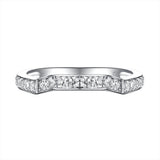 White Gold Cushion Engagement Ring S2016108A and Wedding Ring S2016108B