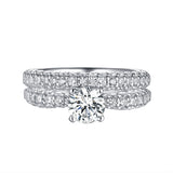 Solitaire Plus Engagement Ring S201999A and Matching Wedding Band Set S201999B