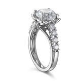 14KT Gold Engagement Ring S201524ARND300YG14 and Band S201524BRND300YG14
