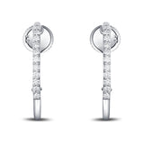 White Gold Diamond Hoop Earrings - S2012125