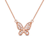 Rose Gold Diamond Butterfly Pendant - S2012136
