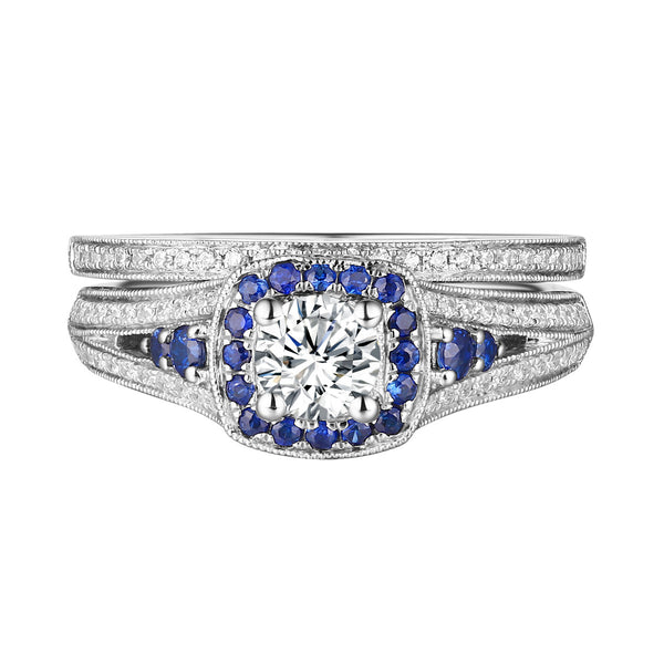 Precious Diamond Engagement Ring S201832A and Band Set S201832B