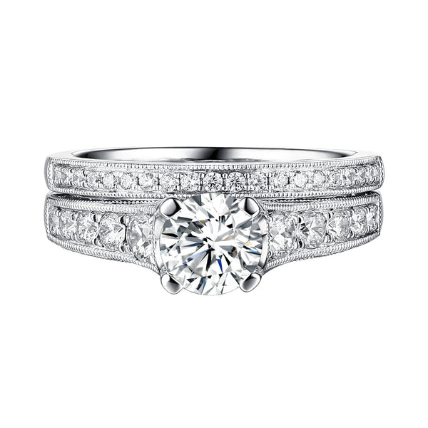 Classics Diamond Engagement Ring S201809A and Band Set S201809B