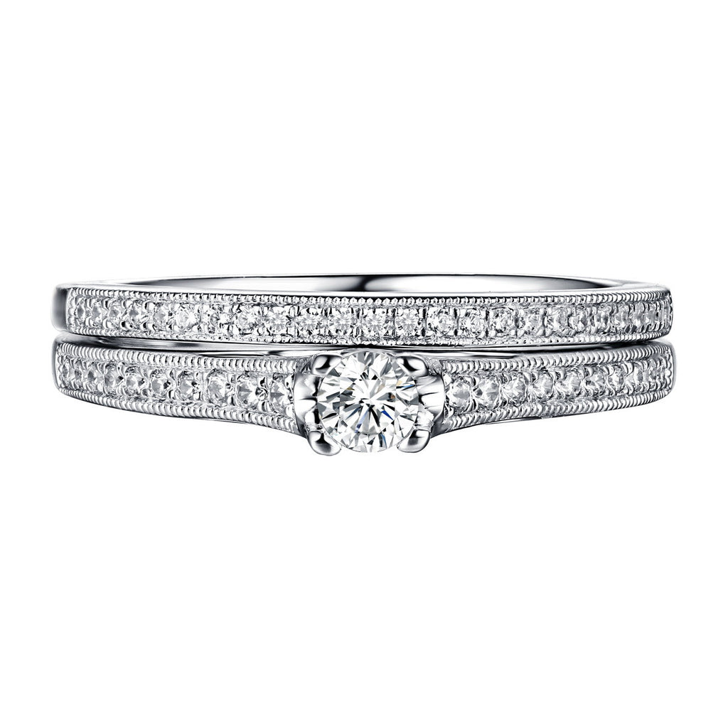 Beau Diamond Engagement Ring S201863A and Band Set S201863B
