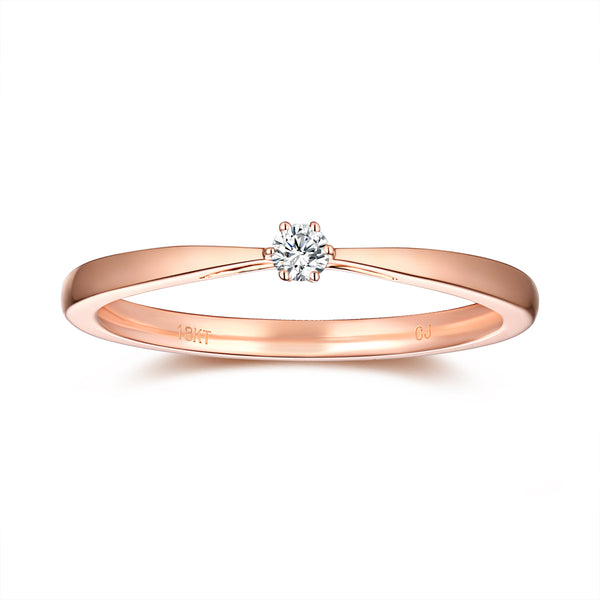 Rose Gold Diamond Promise Solitaire Ring - S2012165