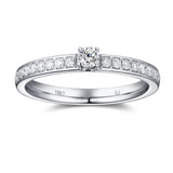 White Gold Diamond Promise Solitaire Plus Ring - S2012166