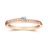 Rose Gold Diamond Solitaire Plus Promsie Ring - S2012168