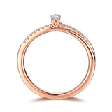 Rose Gold Diamond Solitaire Plus Promsie Ring - S2012168