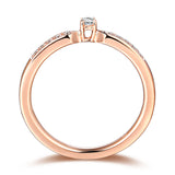 Rose Gold Diamond Solitaire Plus Promise Ring - S2012170
