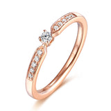 Rose Gold Diamond Solitaire Plus Promise Ring - S2012170