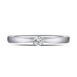 White Gold Diamond Solitaire Promise Ring - S2012171