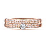 Rose Gold Diamond Engagement Ring S2012141A and Wedding Band S2012141B