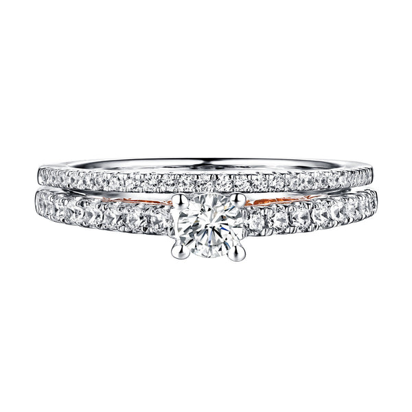 Beau Diamond Engagement Ring S201846A and Band Set S201846B