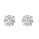 White Gold Solitaire Earring 14 KT in 0.75 Ct Tw | S201973