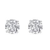 White Gold Solitaire Earring 14 KT in 0.25 Ct Tw | S201970