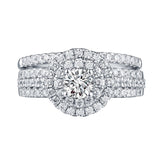 Round Diamond Engagement Ring S201606A and Band Set S201606B
