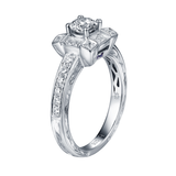 Taj Engagement Ring SV0227A and Wedding Ring SV0227B Set