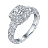 Renaissance Engagement Ring SV0228A and Band SV0228B Set