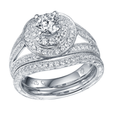 Renaissance Engagement Ring SV0229A and Band SV0229B Set