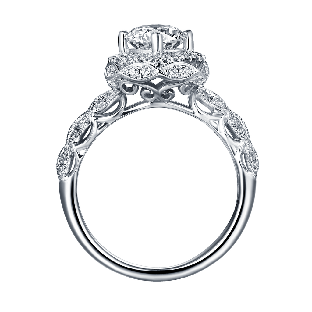 Taj Engagement Ring SV0225A and Wedding Ring SV0225B Set