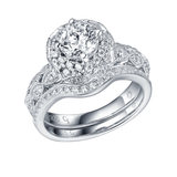 Taj Engagement Ring SV0225A and Wedding Ring SV0225B Set