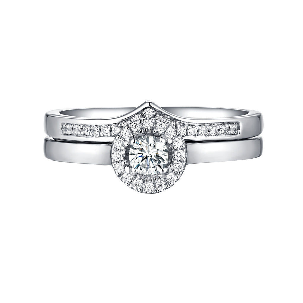 Beau Diamond Engagement Ring S201857A and Band Set S201857B